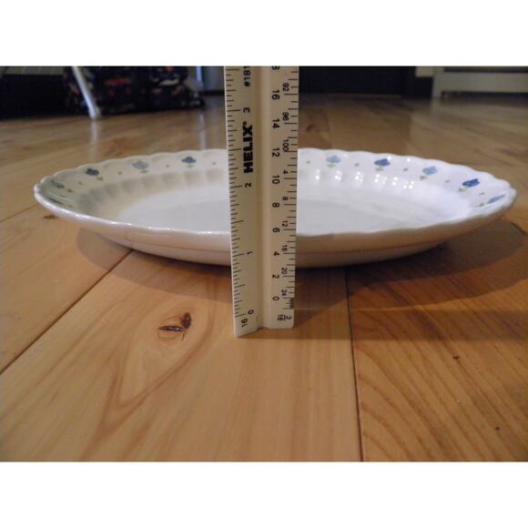 Floral Trim True Blue Vernon Ware by Metlox, Oval Serving Platter 12 1/4” - Picture 5 of 12